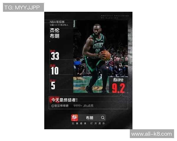 杰伦布朗手感低迷却全能表现砍下19分12板11助力助球队胜利